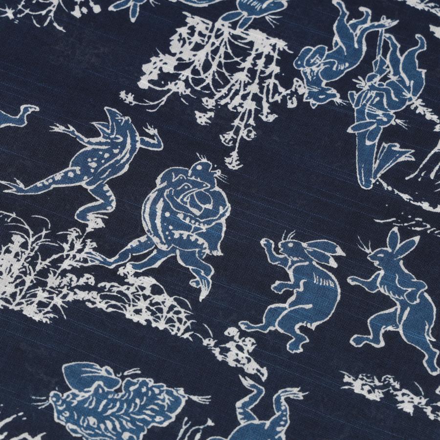 2026年新入荷 井登美 浴衣 反物 レディース ゆかた 生地 鳥獣戯画 紺