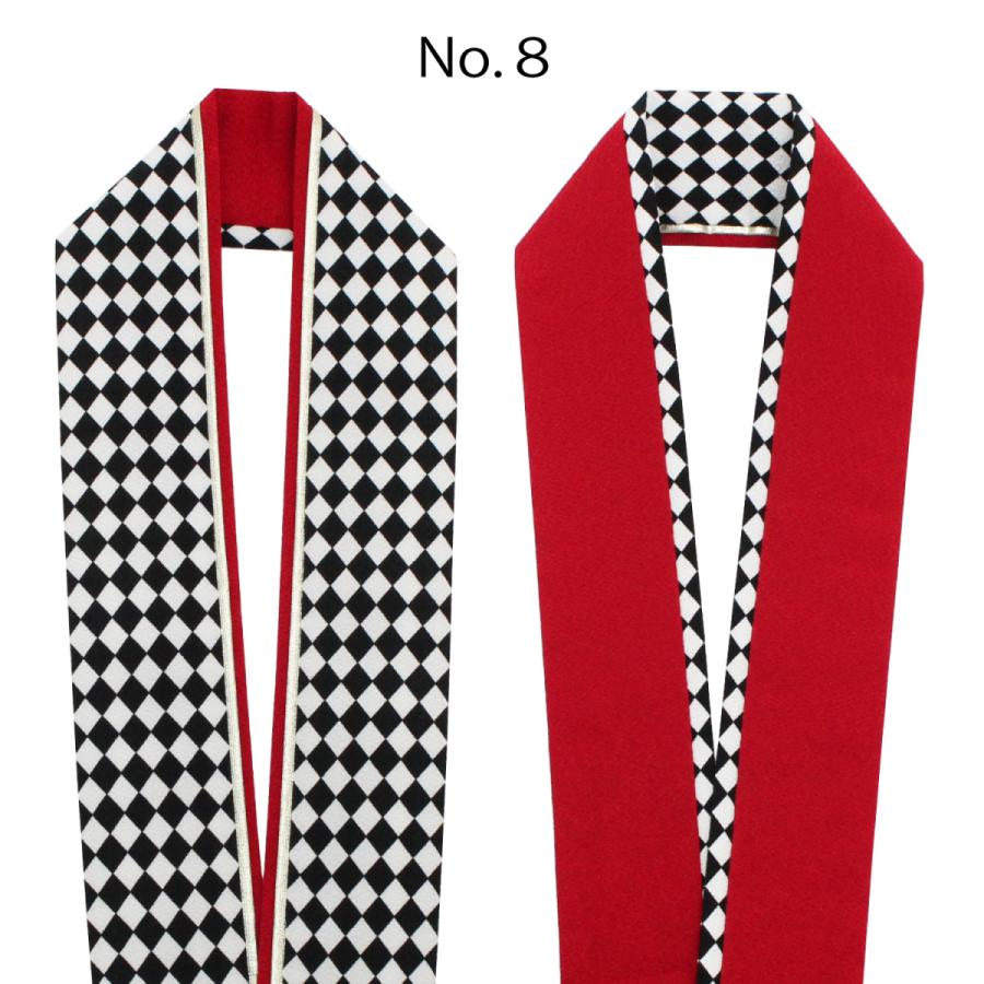 重ね襟 3色 伊達襟 3重 重ね衿 4way 振袖 袴 柄物 市松