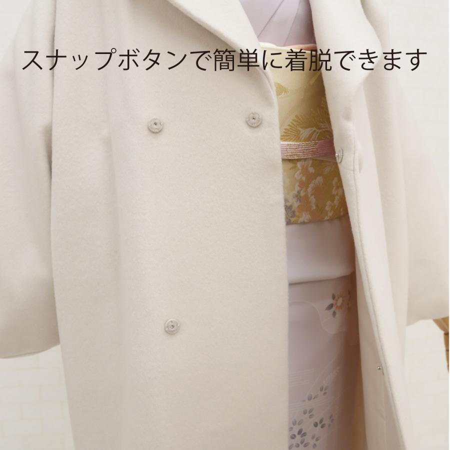 km33 道行コート 臙脂色 織り柄入り 秋冬 和装コート 防寒 塵よけ 上品 カシミヤ混 ウールコート 和装コート ニュアンスカラー 冬 着物 防寒
