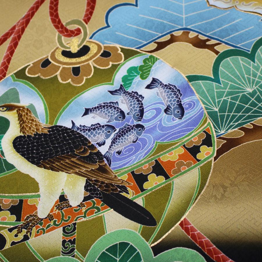 お宮参り 産着 男の子 着物 販売 初着 祝い着 熨斗目 黒 ブラック 兜