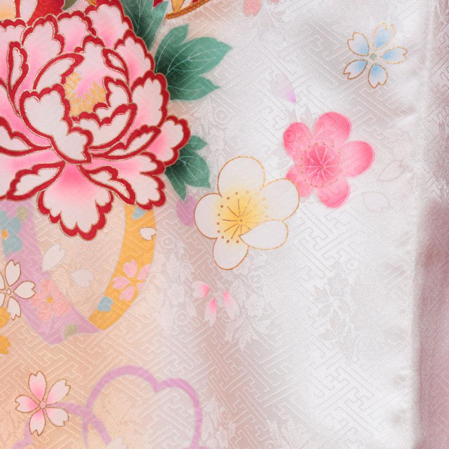 お宮参り 着物 女の子 産着 赤ちゃん 白 ホワイト 手毬 牡丹 花 華やか 可愛い 豪華 正絹 初着 熨斗目 高級 呉服店 七五三 百日参り 衣装 長襦袢付き ベビー、キッズ、マタニティ ベビー服、シューズ 着物、セレモニードレス