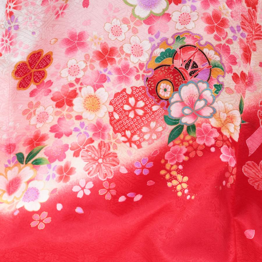 お宮参り 着物 女の子 産着 赤ちゃん 白 ホワイト 雪輪 鼓 桜 花 お宮参り 着物 女の子 産着 赤ちゃん 白 ホワイト 雪輪 鼓 桜 花