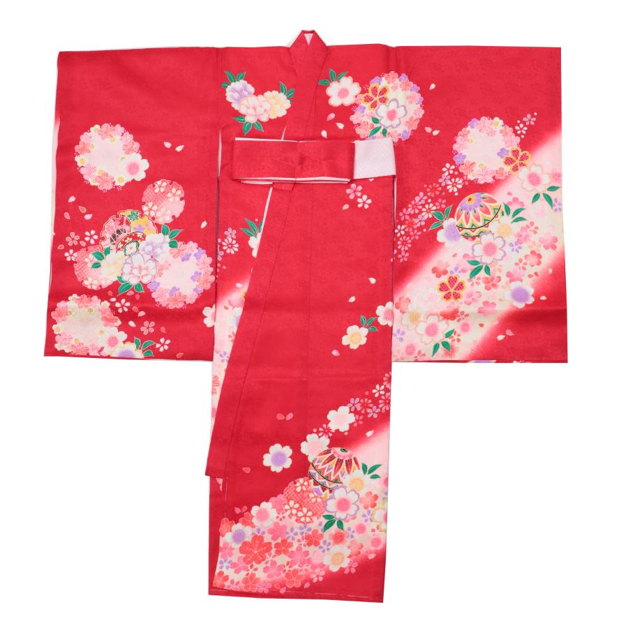 お宮参り 着物 産着 赤ちゃん 女 女の子 女児 初着 祝い着 赤 桜鼓