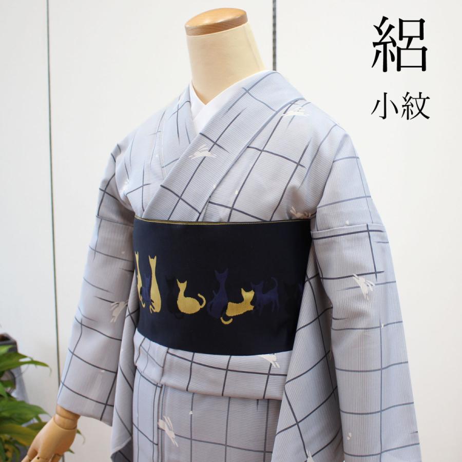 正絹 絽 小紋 仕立て上がり 夏着物 新品 未着用 ライトグレー 正絹 絽 小紋 仕立て上がり 夏着物 新品 未着用 ライトグレー