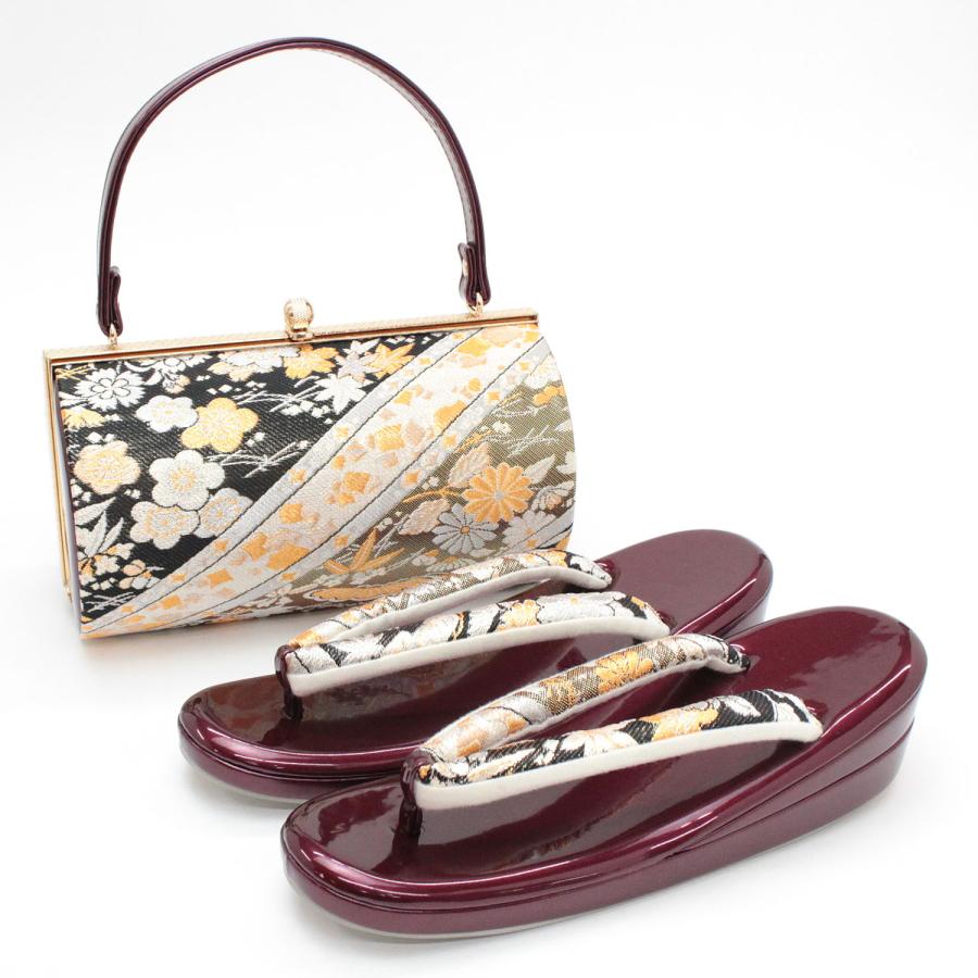 草履バッグセット 成人式 振袖 草履 23.5-24.5cm バッグ