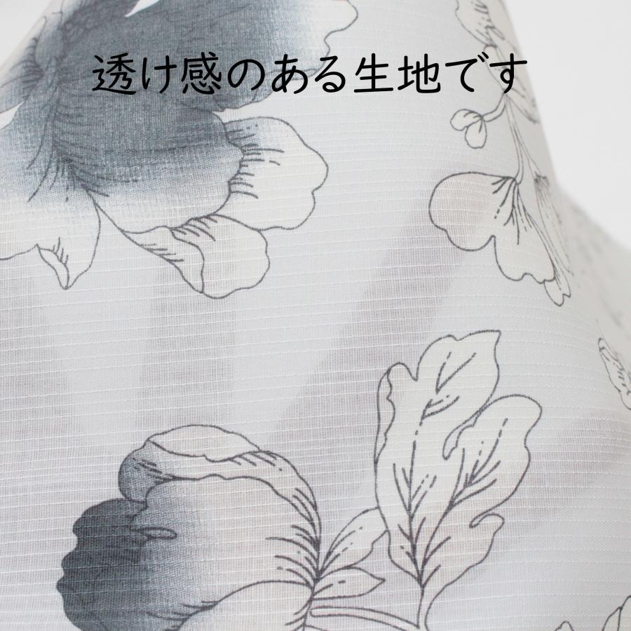 日本製 浴衣 反物 生地 教材用 レディース グレー 薄いグレー 白 花