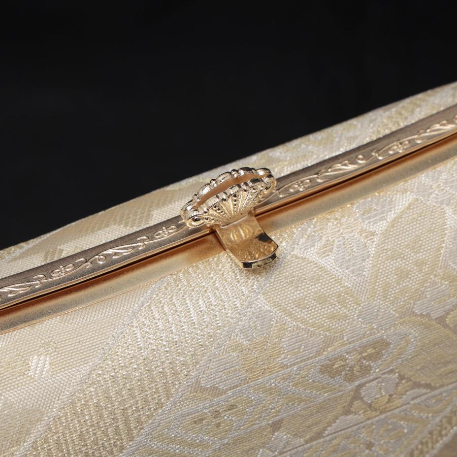 紗織 草履バッグセット 留袖 訪問着 フォーマル 草履 23.5-24.5cm レディース 痛くない 日本製 Lサイズ バッグ ゴールド 金 帯地 厚底 礼装の画像