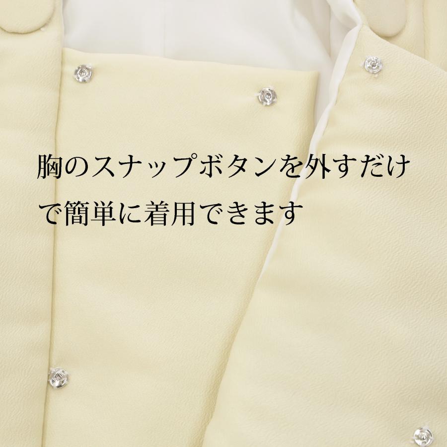 七五三 被布 コート 男の子 単品 薄いからし色 黄色 刺繍 鷹 小槌 巻物