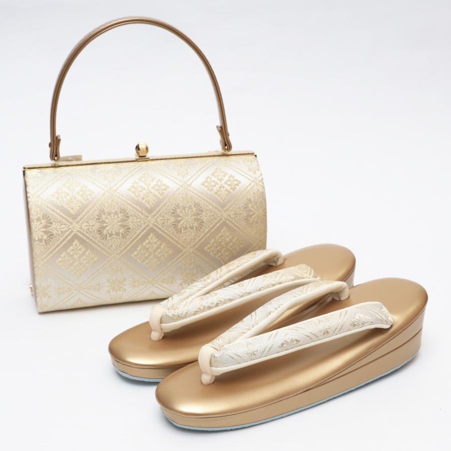 日本製 草履バッグセット 留袖 訪問着 フォーマル 礼装 金 ゴールド