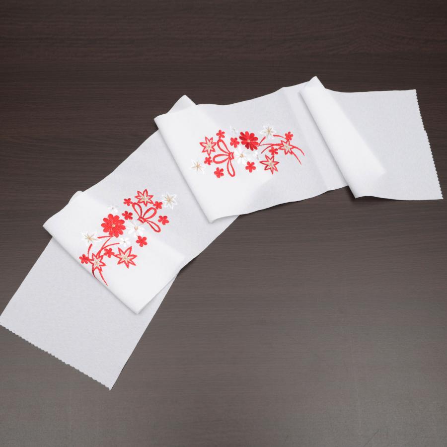 刺繍半襟 子供用 長襦袢 半衿 刺繍 七五三 3歳 7歳 刺繍衿 白 赤 梅 桜