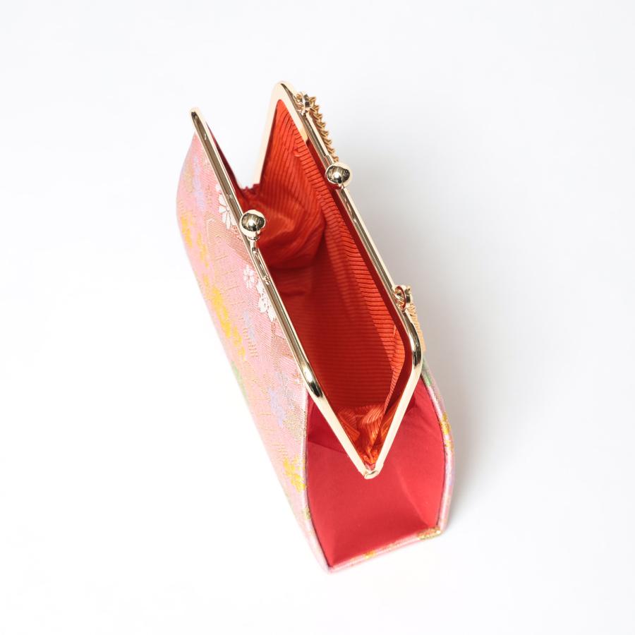 406ag64、小物、草履バッグ□七五三 七歳 女児 着物&袋帯 花車□状態