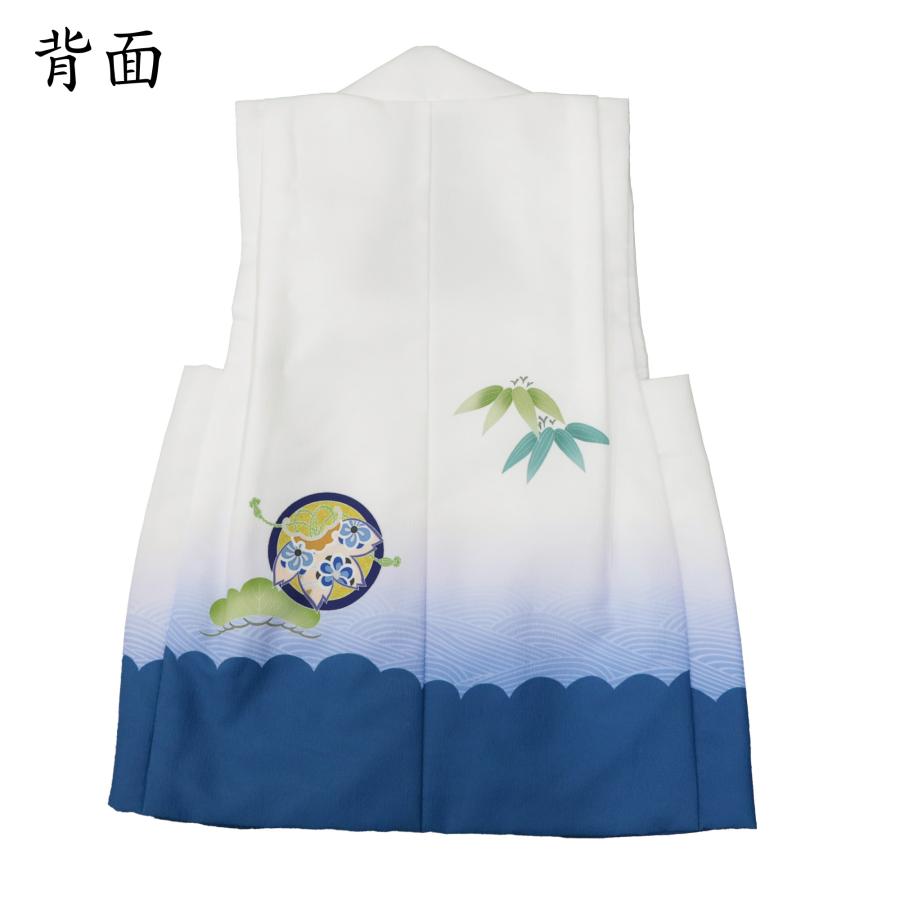 七五三 3歳 男の子 被布 被布コート 単品 着物 三歳 753 白 青 紺 鷹