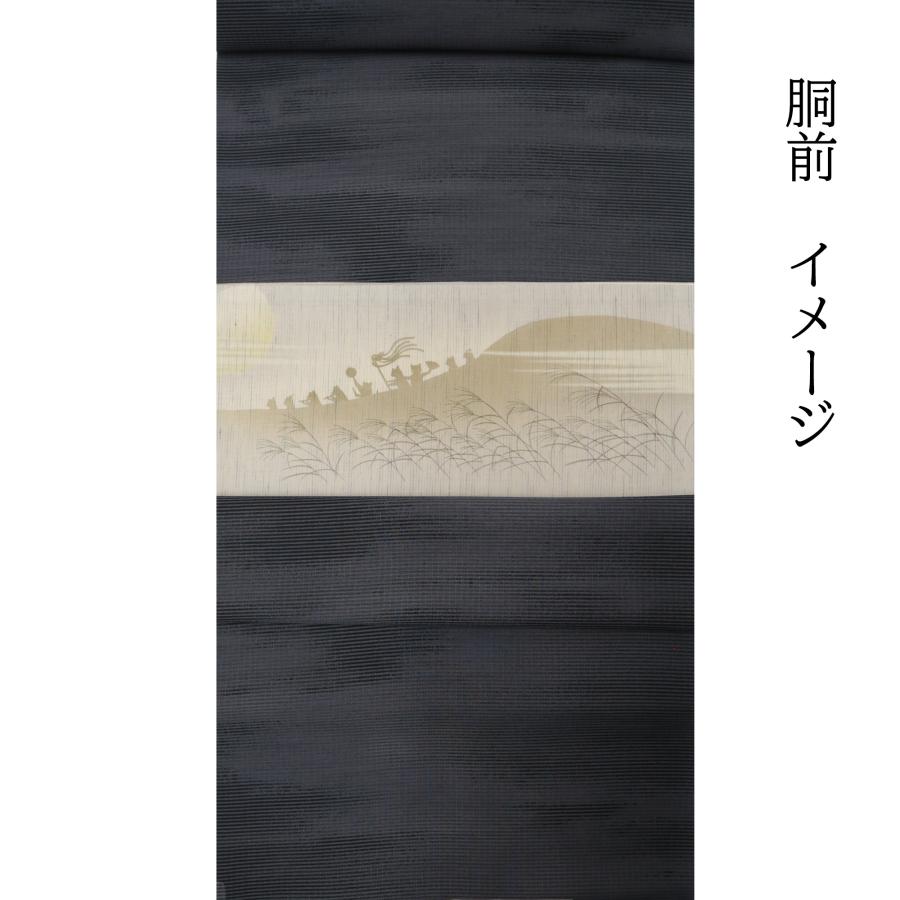 wakka 京袋帯 夏帯 名古屋帯 夏 麻帯 ワッカ 月夜猫 ベージュ 猫 猫柄