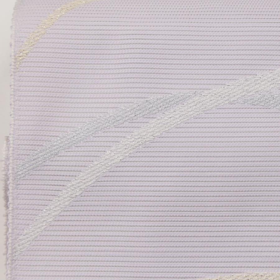 名古屋帯 正絹 夏 仕立て上がり 夏帯 絽 藤色 薄紫 露芝柄 新品 未使用 西陣織 八寸名古屋 お茶席 茶道 茶事 初釜 お茶 お稽古 着付け教室 練習_1