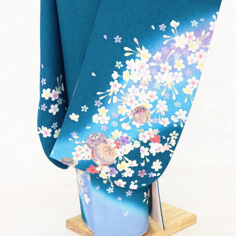 振袖レンタル 成人式 フルセット 1月 振袖 高級正絹 青 緑 桜 振袖レンタル 成人式 フルセット 1月 振袖 高級正絹 青 緑 桜