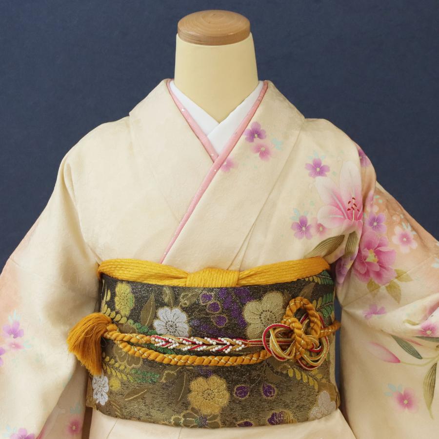 振袖レンタル 成人式 フルセット 1月 振袖 レンタル 淡い