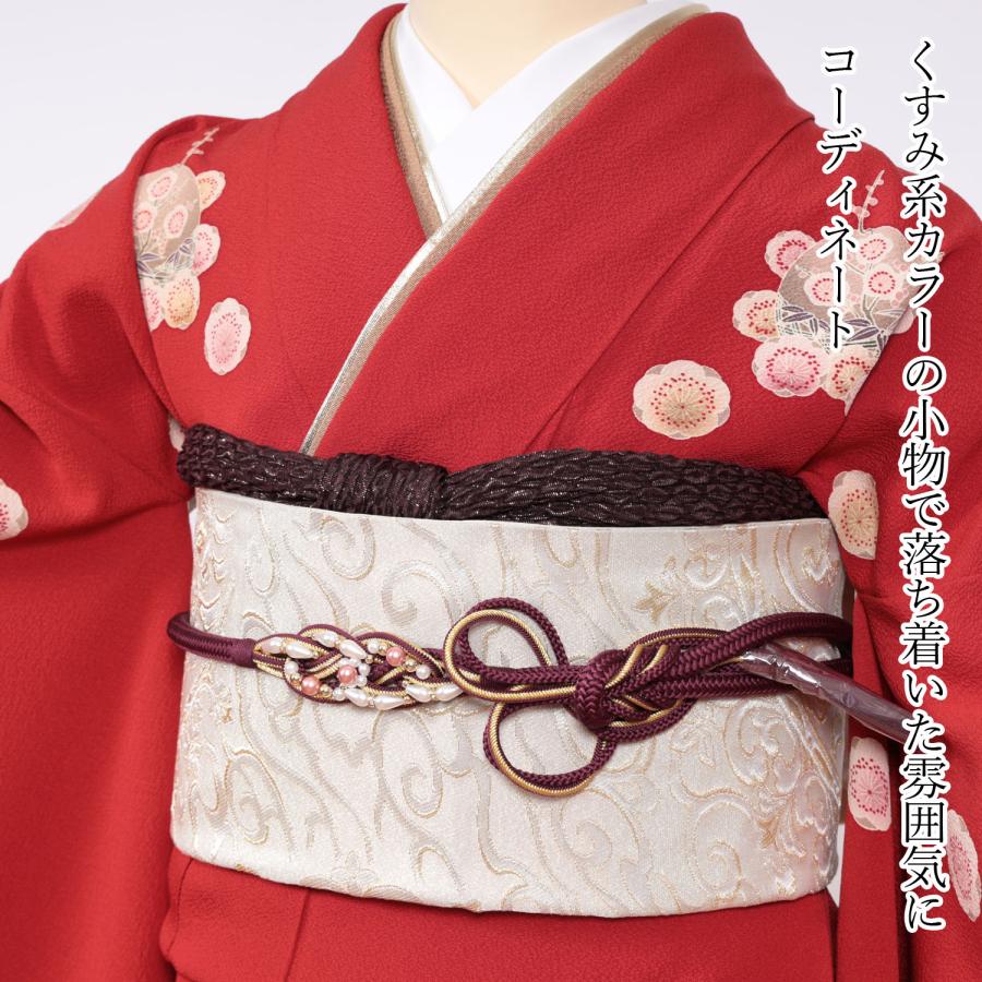 振袖レンタル 成人式 フルセット 1月 朱赤 梅 古典 こむさでもーど