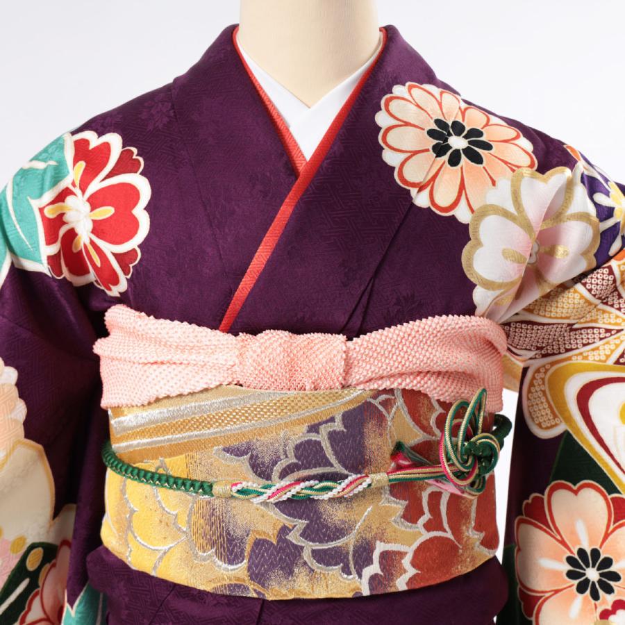 振袖 レンタル 成人式 1月 紫 身長156.5〜165.5cm 二十歳の集い 晴れ着
