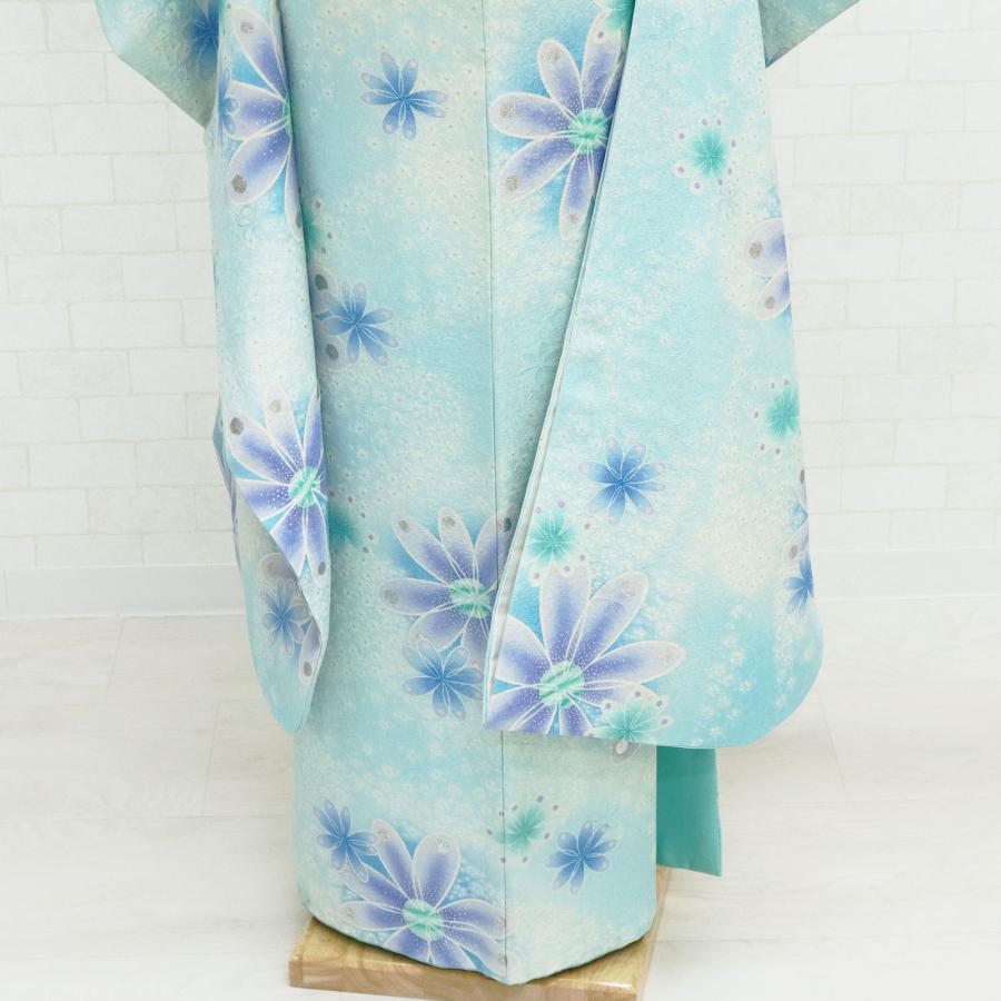 振袖フルセット 振袖セット 振袖 S～Mサイズ 水色×バラ 美品 成人式 着物 晴れ着 6点セット FN-315 振袖フルセット 振袖セット 振袖 S～Mサイズ 水色×バラ 美品 成人式