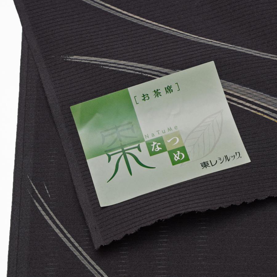 未使用保管品 高級 東レシルック 久御山染 絽 紋付地 反物 黒 シルック 東レシルック 着物 反物 小紋 絽 夏 単衣 黒 墨黒