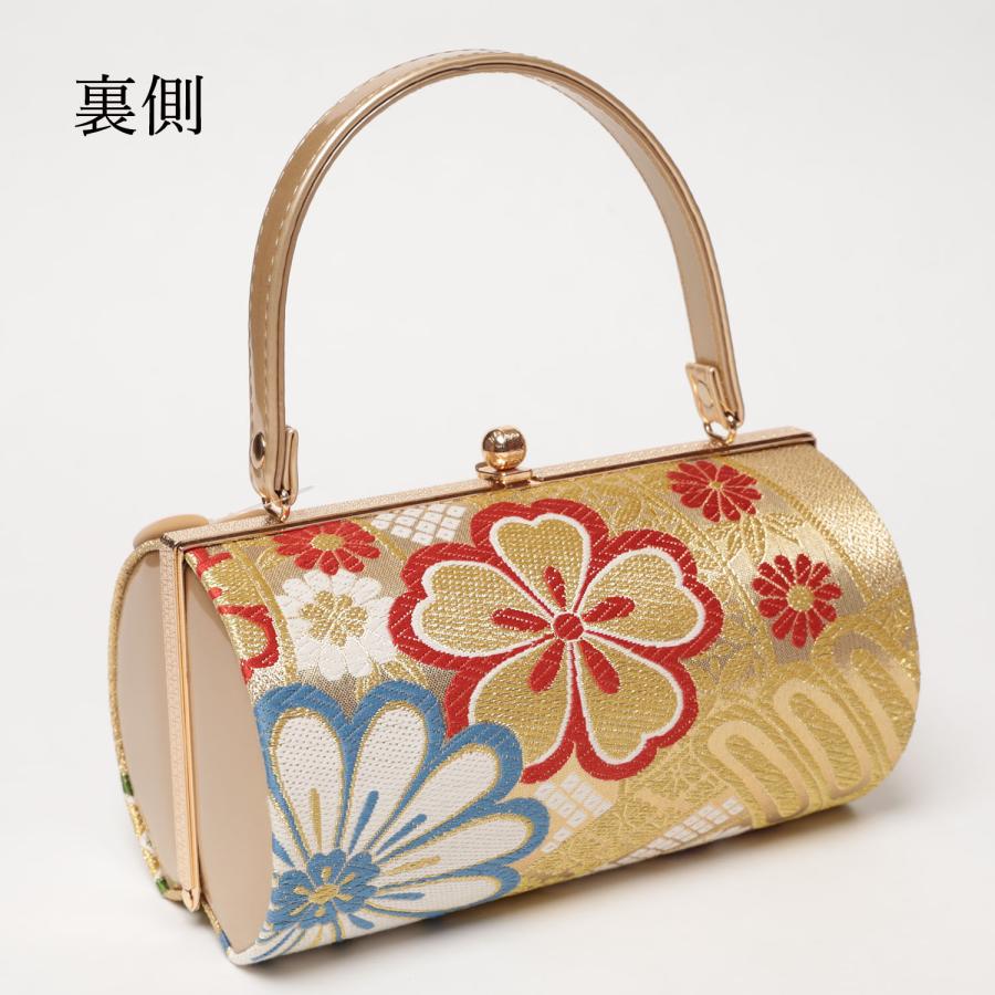 ★美品★和装バッグ★金 成人式 振袖 着物 刺繍 卒業式 結婚式 帯地 ゴールド 草履バッグセット 成人式 振袖 草履 23-24.5cm バッグ