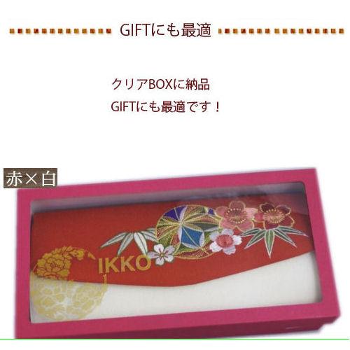 振袖 バッグ IKKO 2way 単品 クラッチバッグ 横長 桜鞠 赤×白 持ち手 