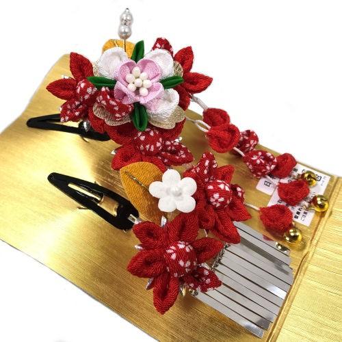 髪飾り 七五三着物 2点セット クリップピンタイプ パッチン止め 日本