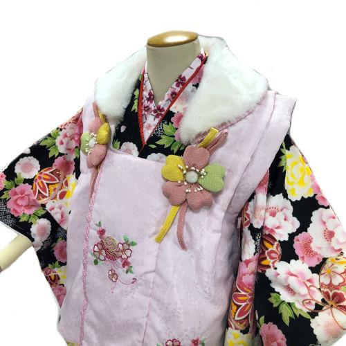 レンタル 七五三着物3歳 女の子被布セット 3歳 8点セット