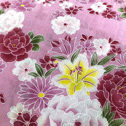 昭和レトロ 女児浴衣 ピンク 花柄 綿100% ジュニア 昭和レトロ 女児浴衣 ピンク 花柄 綿100% ジュニア 昭和レトロ】浴衣