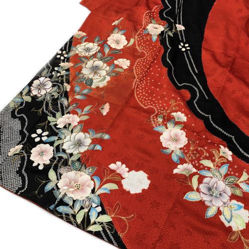 着物 振袖 正絹　朱　長襦袢付き 楽天市場】[3万円均一SALE]【成人式 振袖 レンタル】RS1174 正絹
