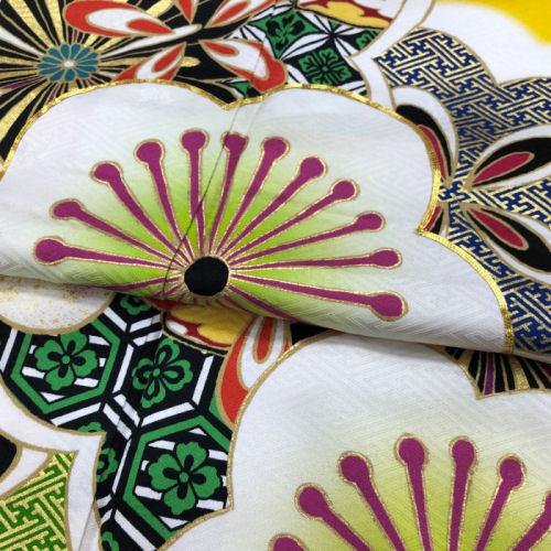 白地 染め分け 古典柄 京友禅 金駒刺繍 振袖
