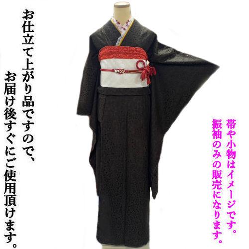 振袖 レース お仕立て上がり ブラウン系 振り袖 単品 成人式 ポリエステル 茶色 総レース 袷仕立て 仕立て上がり 新品 着物 和装 卒業式 ふりそで レース着物_2