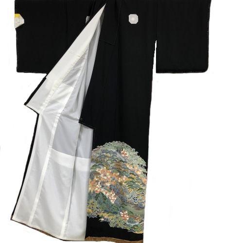 京友禅黒留袖 紋入れ代サービス お仕立て上がり 正絹 比翼仕立て 京友禅黒留袖 紋入れ代サービス お仕立て上がり 正絹 比翼仕立て