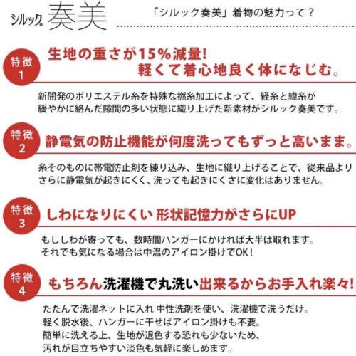 男の輝 男物 反物 奏美 キングサイズ 東レシルック 全6色 ポリエステル 男物着尺 着物 洗える着物 未仕立て 着尺 和服 日本製 無地着尺 男性 メンズ 紳士 巾広の画像
