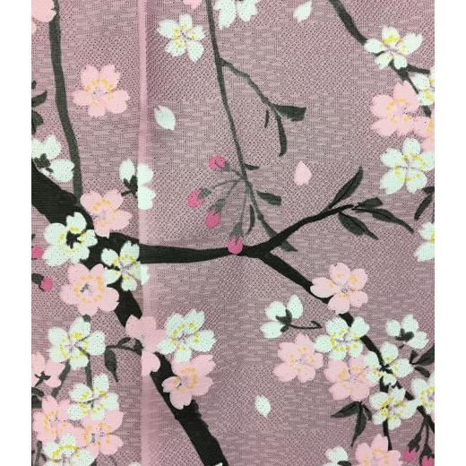 創作のれん ロング丈 しだれ桜 和風 日本製 枝垂桜 ピンク さくら 桜
