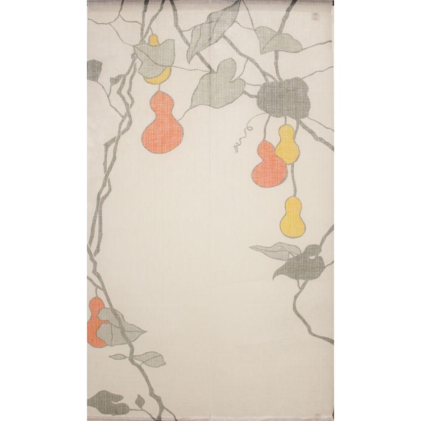 万葉舎　絞り染めのれん　ひょうたんなまず　麻100% 新品未使用 万葉舎 絞り染めのれん ひょうたんなまず 麻100% 新品未使用 万葉舎