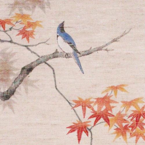 手描き和紙タペストリー(竹/雀) タペストリー 鶴亀松竹梅 | 郡上