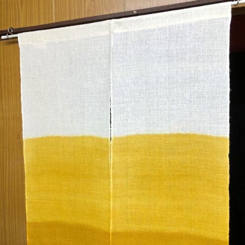のれん 「芥子」 季風のれん 段ぼかし染め ボカシ 手染め 麻混のれん