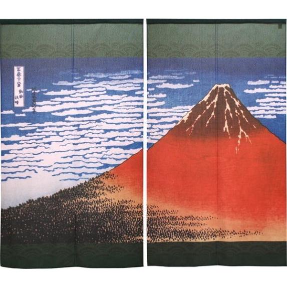 お正月限定暖簾『赤富士十二支』迎春にぴったりのおめでたい暖簾です。 9893101-1.jpg