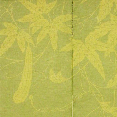 麻のれん 「へちま」 手染めのれん 抜染のれん のれん グリーン系 本麻