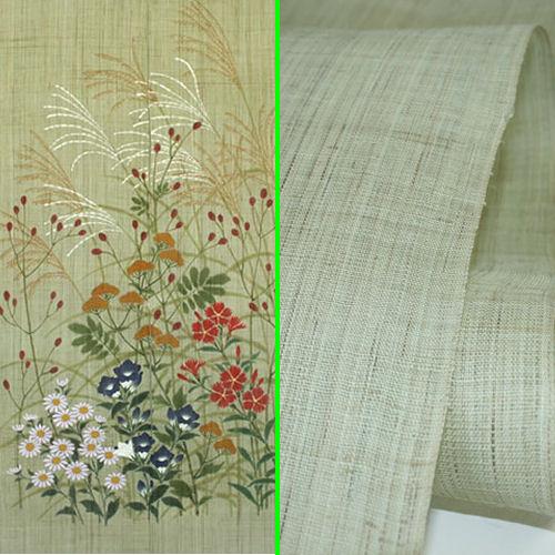 麻のれん 手描きのれん 「秋七草」本麻のれん のれん 暖簾 洛柿庵 洛粋