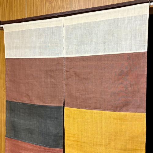 麻のれん 本麻のれん ポジャギ きりばみ染め パッチワーク