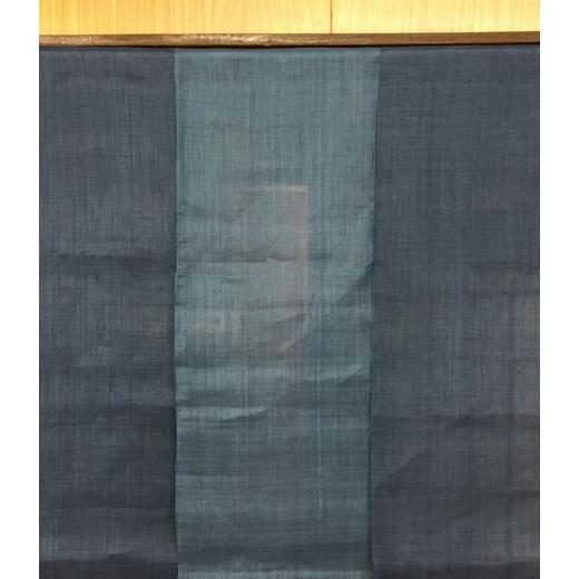 手染め 蚊帳 のれん 本麻 無地染め ネイビーブルー 150×85cm 日本製 麻のれん 草木染め 無地のれん 藍色 手染め のれん 本麻 ロング