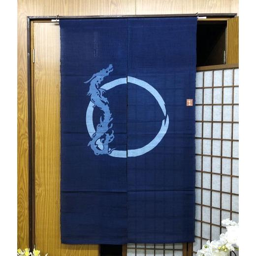 手描き麻暖簾【鳥と忍草】手染め のれん 巾81×144cm　一点物　アンティーク 手描き麻暖簾【鳥と忍草】手染め のれん 巾81×144cm 一点物
