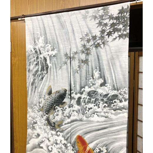 暖簾　浮世絵　レトロ のれん 暖簾 おしゃれ 和風 ロング 浮世絵のれん 85×150cm 短冊と女