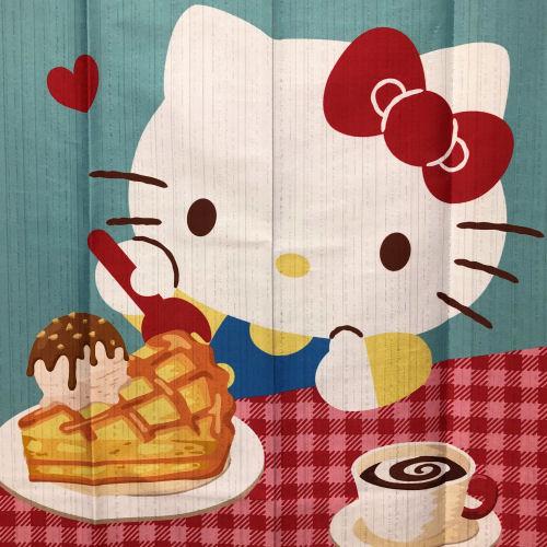 【未使用】ハローキティ マーメイドのれん ハイビスカス　2000年製 のれん ハローキティ 「アップルパイ」 ロング丈 サンリオ