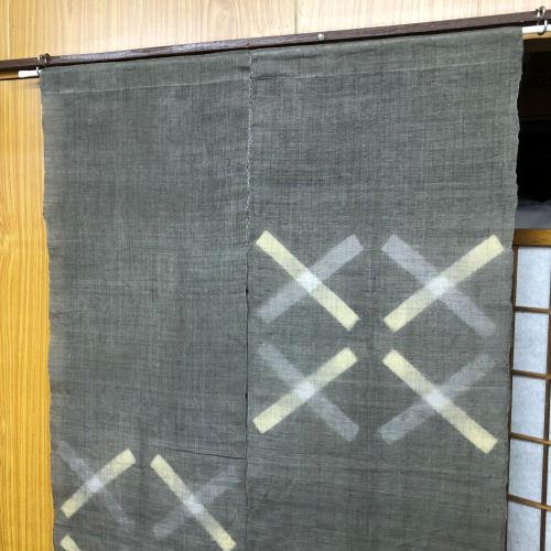 アンティーク⭐️墨絵のような本麻長のれん⭐️和モダン アンティーク⭐️墨絵のような本麻長のれん⭐️和モダン 【公式