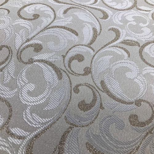 袋帯 洗える 花唐草模様 白 金 仕立て上がり 振袖 おび 全通 ホワイト  