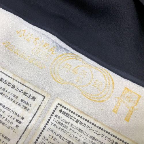付下げ　正絹　未仕立て　螺鈿加工　京友禅　黒地　着尺　反物　正絹きもの　着物　正絹反物　付け下げ　附け下げ　婦人　和服　丹後ちりめん　日本製　和裁の画像
