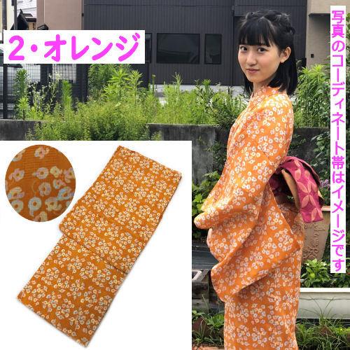 浴衣 小花柄 綿浴衣 2色 和風 変り透かし織 お仕立て上がり